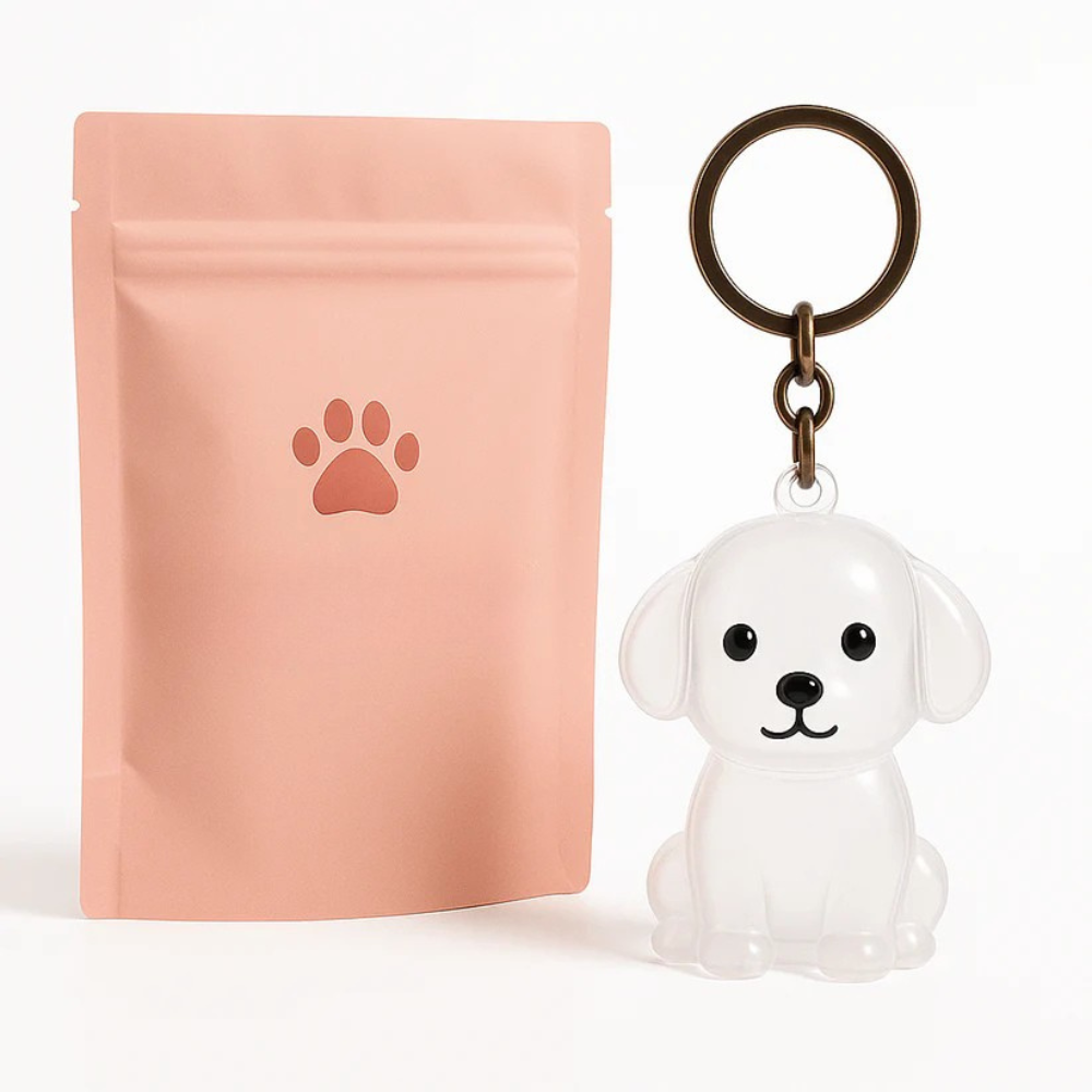 Fur keepsake keychain